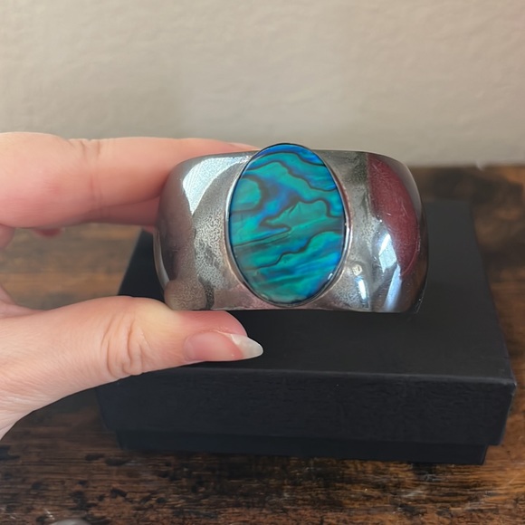 Western Turquoise Sterling Silver Abalone Jewelry - Picture 7 of 15